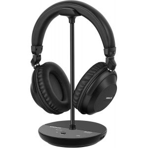 Casque Tv Sans Fil, Volume Amplifié & Confortable & Son Clair/Cinéma/Standard Pour Seniors, Mode Tv Et Bluetooth, Utilisation Avec Barre De Son, Emetteur & Recharge, Aucune Latence, Portée 50M - Neuf