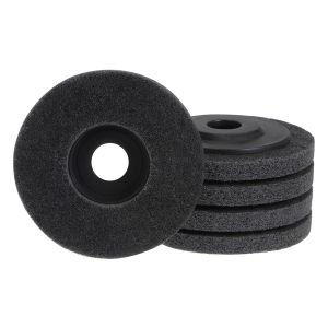 5pcs Nylon Fibre Polissage Roue 4.5""X7/8"" Abrasif Meules Pon&ccedil;age Lustrage Disque 320 Gr&egrave;s 7p Non Tiss&eacute; Abrasif Volet Disque Meulage Polissage Roue Pour Angle Meuleuses,Gris - Neuf