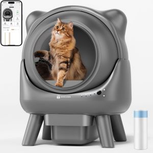 Bac À Litière Automatique Pour Chat-Amicura X1-60l,Contrôle Des Odeurs 15 Jours,Nettoyage Facile,Avec App - Neuf