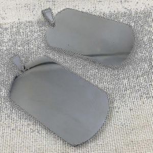 50pcs Personnalisé Blanc En Acier Inoxydable Chien Animal De Compagnie Tag Militaire Chien Pendentif Charme Bricolage À La Fois Miroir Poli Bijoux Pédant - Neuf