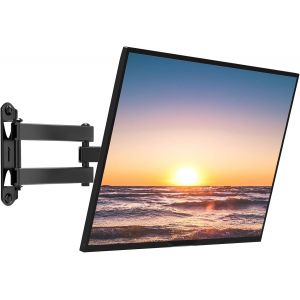 Support Mural Tv Pour &Eacute;crans 13-42 Pouces Led Lcd, Articulating Support Tv Inclinable Et Orientable, Support Tv Mural Avec Vesa Max De 200X200Mm, Capacit&eacute; Max De 20Kg(1342Lm), Noir - Neuf