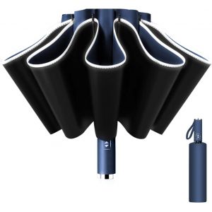 Jgd-Parapluie Invers&eacute;, Parapluie Pliant Automatique 10 Baleines Pour Homme Femme, Anti Vent, Anti Tempete, Diam&egrave;tre 105 Cm - Neuf