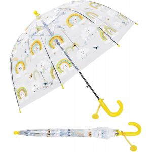 Parapluie - Transparent - Anti-Vent - Long Cloche, Parapluie Enfant Transparent Cloche Robuste Et Stable, Parapluie D&ocirc;me Garcon Fille Parapluies Cannes V&eacute;hicule Blue Engineering - Neuf