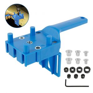 Kit de gabarit de per&ccedil;age pour le travail du bois avec gabarit de per&ccedil;age de 6/8/10 mm et accessoires - Neuf