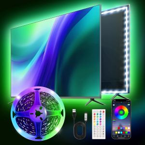 Kalanka-Ruban Led 6m, 30 Led/M&egrave;tre,Rgb Led Chambre Bande Lumineuse Flexible Multicolore, App Et T&eacute;l&eacute;commande, Synchroniser Avec Rythme De Musique/Fonction De Minuterie, Pour Chambre, Salle De Jeux, F - Neuf