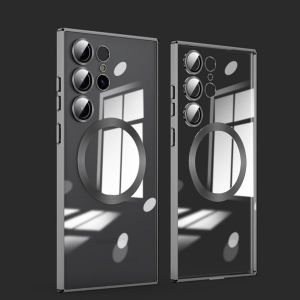 Sjzg-Esong Magnétique Coque Samsung Galaxy S25 Ultra,Etui Antichoc Avec Magsafe[Recharge Sans Fil],Silicone Mince Housse Avec D'objectif D'appareil Photo,Case De Transparente-Noir - Neuf