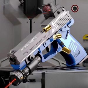 Usp Lancer Coquille Jouet Pistolet Balle Molle Airsoft Lanceur Sports De Plein Air Cs Jeu Arme Pistolet Tireur Arme Pour Enfants Cadeau - Type Blue With Laser - Neuf