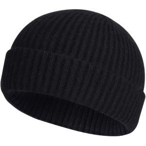 Bonnet De Pêcheur Court Pour Homme Et Femme, Bonnet Chaud D'hiver Noir - Neuf