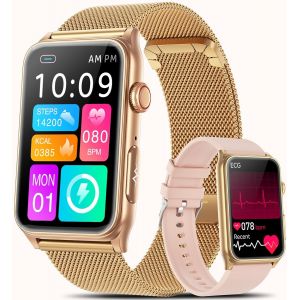 2025 Nouveau Montre Connectée ¿¿¿,1,57"" Bracelet Intelligent Avec ¿¿¿¿É¿¿¿/Hrv/Spo2/Pression Artérielle/Fréquence Cardiaque/Appel Bluetooth Sportif Fitness Tracker (Rose Poudré) - Neuf