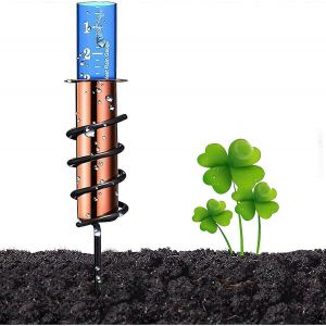 Pluviomètre extérieur,mesure précise de la capacité de pluie,pluviomètre facile à lire avec piquet,pluviomètre flottant en spirale avec remplaçants - Neuf