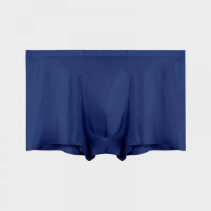 Sous-Vêtements Pour Hommes,Vente En Gros,Boxer En Soie Glacée Sans Couture,Slip Antibactérien,Respirant,Sport D'été,Fin Et Confortable.Navy Blue.2xl - Neuf