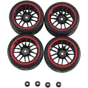Jantes hexagonales 4pcs 12mm et pneus en caoutchouc OD 2.59 pouces pour voiture de tourisme RC 1/10 sur route, F - Neuf