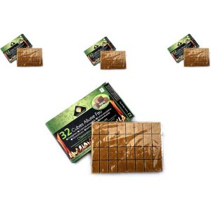 KAL-Cubes Allume-Feu Pour Cheminées | Lot De 3 Boites | Barbecues Feux De Camp Fours À Bois Poêle | Bois Compressé Cire Végétale | 32 Cubes Par Boite | Naturel Écologique | 4Calfcx3 - Neuf