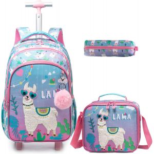 CHECARZHN--NO1-Zaino Trolley Scuola Elementare Rimovibile Bambina Con Viaggio - Neuf