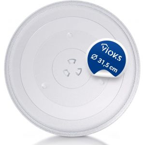 Plateau Tournant 315mm&oslash; pour Micro Ondes/Plateau Rond en Verre pour Fours Micro-ondes/Assiette Micro Onde de Rechange comme Candy 49008503/Plateau Micro Onde Universel - Neuf