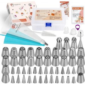 JEXNOVASHOP-Lot de 100 douilles à douille avec douilles - En acier inoxydable - Pour les pâtissiers amateurs ambitieux - Utilisation polyvalente - Neuf