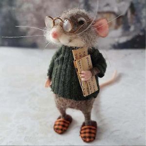 Fait &Agrave; La Main En Feutre Souris Ornement De No&euml;l, Mignon Laine Figurine Pour Des Vacances De D&eacute;cor, Aiguille &Agrave; Feutrer Souris De Poup&eacute;e Pour Les F&ecirc;tes De Nouvel An &Agrave; La D&eacute;coration Yvan - Neuf