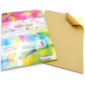 20 Feuilles De Papier Autocollant Kraft Mat A4 Etiquettes Autocollante Collantes Pour Imprimantes &agrave; Jet D'encre Et Laser Feuille Autocollante Pour Des Tirages Haute R&eacute;solution - Neuf