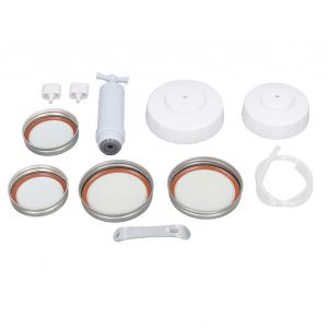 Kit De Scelleuse Sous Vide De Pot Mason Accessoire De Scellage Sous Vide De Bocal Avec Couvercle De Tuyau Pompe À Vide Portable Manuelle - Neuf