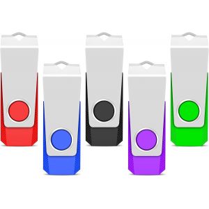 Lot de 5 clés USB 16 Go Clé USB 2.0 haute vitesse Rotation multicolore - Neuf