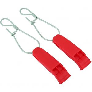2pcs Multi-Fonction Double Fr&eacute;quence Sports Sifflets Outils De Survie D'urgence En Plein Air - Neuf