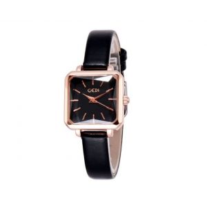 Montre &Agrave; Quartz Carr&eacute;e &Eacute;tanche Pour Femme Avec Bracelet En Cuir Et Bo&icirc;tier En Alliage - Neuf