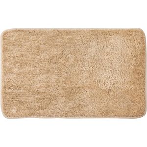 1 pi&egrave;ce Tapis Salle de Bain Rectangulaire Tapis d'Entr&eacute;e pour la Douche Antid&eacute;rapant Doux Confortable Tabis Absorbant Tapis Moelleux Microfibre WC Toilette Baignoire 60x90CM Beige - Neuf