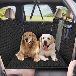 Asfasfq-Couverture Pour Chien Pour Banquette Arrière De Voiture, Polyvalente, Avec Planche En Bois Dur Stable Et Ceintures De Sécurité, Imperméable, Pour Toutes Les Voitures, Suv (Noir-03, Xxl) - Neuf