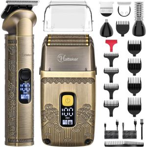 Tondeuse Barbe Homme Tondeuse Cheveux Professionnelle Avec Lame En T De Coupe De Cheveux Chauve Rasoir Électrique Tondeuse Corps De Précision Pour Nez 8 En 1 - Neuf