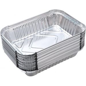 Loranka-Lot De 25 Bols &Agrave; Goutte, En Aluminium, Jetables, Sans Couvercle, Pour Restes, Grillades, G&acirc;teaux, Fruits Et L&eacute;gumes (21,6 X 14,7 X 3,5 Cm) - Neuf