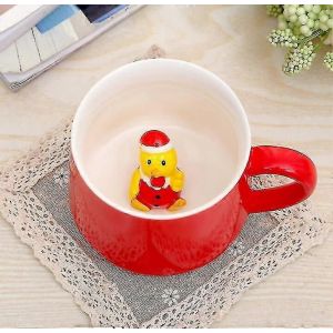 Tasse De Noël Café Lait Petit Déjeuner Mug Bonhomme De Neige Père Noël Dessin Animé Céramique Tasse 3d Animal Noël - Neuf