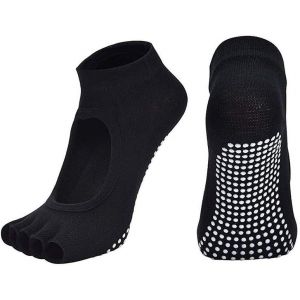 Chaussettes De Yoga Sans Orteils De Qualit&eacute; Sup&eacute;rieure - 4 Paires Antid&eacute;rapantes Pour Pilates, Ballet Et Danse - Design &Eacute;l&eacute;gant, &Eacute;vacuant L'humidit&eacute;, &Agrave; 5 Orteils - Neuf