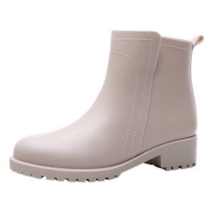 Les Plus Chaudes Chaussures Hommes, Chaussures De Slipon, Bottes De Pluie, Ext&eacute;rieure Caoutchouc Chaussures Imperm&eacute;ables 37.5 Ue Beige - Neuf