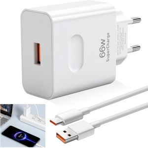 66w Supercharge Chargeur Rapide Pour Huawei Honor 90 Lite 200 Lite,Adaptateur Rapide Charge Avec 6a Câble Usb C 1m Compatible Avec Honor 90 400 200 Lite X6b X8b Pad X8a X9 Magic6 6pro 5 5pro - Neuf