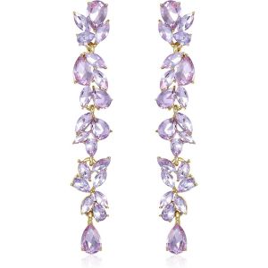 Trahoo-Mariage Strass Cristaux Lustre Boucles D'oreilles Pendantes Pour Les Femmes Mariées, Art Déco Marquise Baisse Mariée Pendentif Long Drop Boucles D'oreilles Pour Bal - Neuf