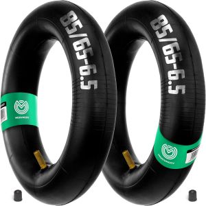 Asfasfq-Moovmoov - 2 Chambres À Air 85/65-6.5 (10 Pouces) Avec Valve Droite | Pour Trottinette Électrique, Hoverboard, Mini Scooter. Compatible Avec Pneu 85-65-6.5/10 Ou 10x3.00-6.5. - Neuf