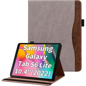 Kal-Coque Pour Samsung Galaxy Tab S6 Lite 10.4"" Étui Pour Tablette 2024/2022/2020 P610 P620 Housse Pu Cuir Flip Support Portefeuille Protection Housse Tablette, Kaqi - Neuf