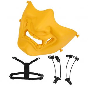 Demi-masque tactique camouflage resistant aux chocs pour jeu de survie et cosplay (jaune) - Neuf