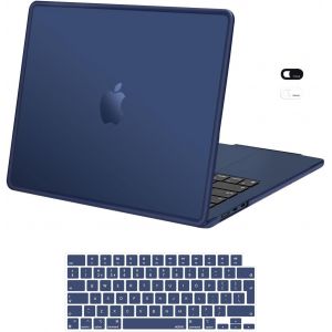 Coque Compatible Avec Macbook Air 13,6 Pouces 2025-2022 M4 A3240 M3 A3113 M2 A2681,Coque Rigide Anti-Fissuration En Tpu Souple Pour Macbook Air 13,6 Pouces,Avec Clavier & Webcam,Bleu Minuit - Neuf