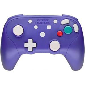 Battlergc Wireless 2.4g Controller Purple - Gamecube, Game Boy Player, Switch & Pc Compatible - Neuf