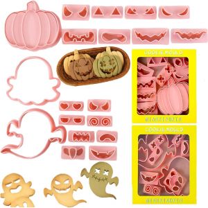 Jexnovashop-20 Pi&egrave;ces Emporte-Pi&egrave;ces Fant&ocirc;mes 3d Moule &Agrave; Biscuit En Plastique Pour Biscuits Fondant Halloween, Cookie Cutter, Pain Et L&eacute;gumes Convient Enfants La Confection Et Diy D&eacute;coration De G&acirc;tea - Neuf