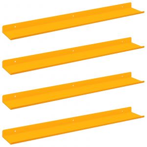 vidaXL &Eacute;tag&egrave;re Murale 4 pcs Jaune moutarde 60 x 9 x 2,5 cm - Neuf