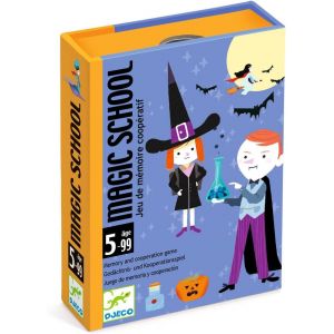 Eryi-Magic School - Jeu De 32 Cartes, Dès 5 Ans - Jeu De Mémoire Coopératif : S'unir Pour Retrouver Les Objets ! Illustrations Fantastiques (Sorcières, Vampires...) - Compact & Cartes De Qualité - Neuf