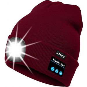 Led Bluetooth Bonnet Lumineux, Rechargeable Usb Rechargeable Musical Running Chapeau Ultra Lumineux 4 Led Lampe Étanche Utilisation Lumière Pour Ski Randonnée Camping Vélo - Neuf