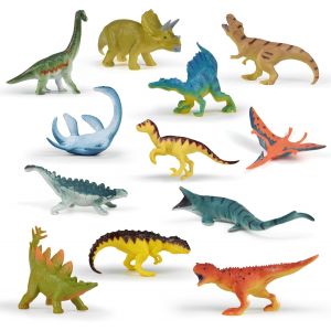 Sansh-Enfant Dinosaure Figurine, 12 Pièces Plastique Dinosaure Animaux, Enfant Mini Dinosaure Jouet, Jouets Dinosaures Petits, Jouets Dinosaures Plastique, Animaux Dinosaure Figurine - Neuf