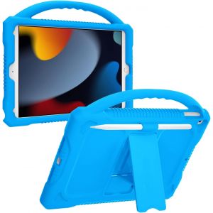 LORANKA-Coque iPad 10.2 pour Enfants,Coque Antichoc en Silicone Premium pour iPad 10.2 Pouces 2021/2020/2019,Poign&eacute;e de Support int&eacute;gr&eacute;e pour Apple iPad 9&egrave;me 8&egrave;me 7&egrave;me G&eacute;n&eacute;ration(Bleu) - Neuf