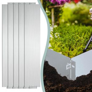 Bordure De Pelouse Cl&ocirc;ture De Pelouse Flexible Galvanis&eacute;e Bordure De Parterre 100x15cm 50m - Neuf