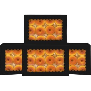 Lot De 6 Boîtes À Biscuits Auto-Pop Up 35,56 X 25,4 X 6,35 Cm-Noir-Avec Fenêtre-Pour Pâtisseries,Macarons,Boulangerie-35,56 X 25,4 X 6,35 Cm - Neuf