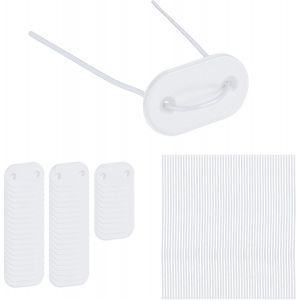 SJZG-Attaches Pour Brise-Vue, 52 Pastilles Avec Fils, Kit De Fixation Pour Pare-Soleil, Blanc - Neuf
