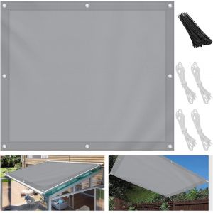 Ulteronixshop-Voile D'ombrage Imperm&eacute;able Sans Per&ccedil;age - Pour Jardin, Terrasse, F&ecirc;te, Pergola, Balcon, 95 % Des Rayons Uv - Avec Cordes De Montage - 3 X 4 M - Gris - Neuf